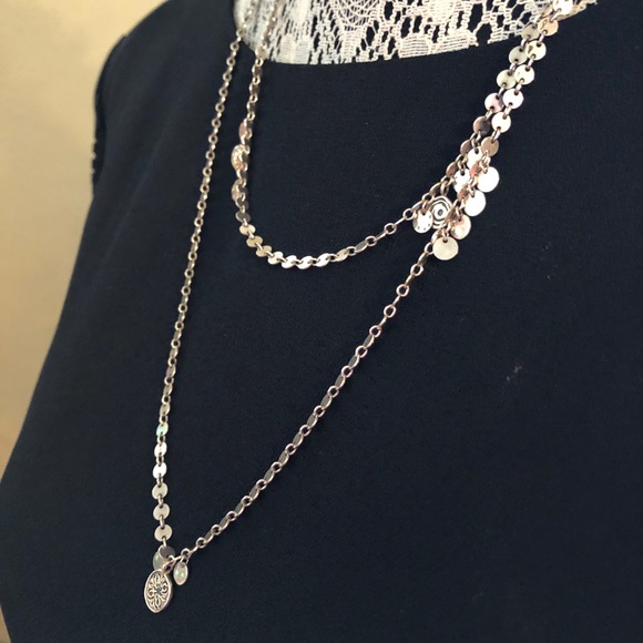 Silpada Sterling Silver ‘Confetti’ 42” Disc Necklace N2739 - Picture 5 of 16